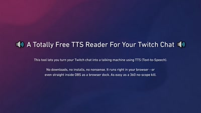 Free Automatic Chat Reader For Twitch