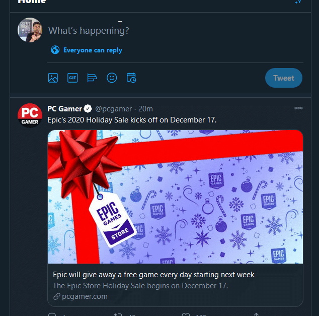 Paste the link directly inside a Tweet